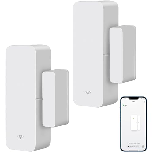 PHOVOLT WiFi Door Sensor, Tuya Smart Door Window Sensor,Wireless Window Sensor Real-time Alarm Compatible with Alexa Google Assistant,Home Security Door Open Contact Sensor for Business Burglar Alert (2 Pack) - Image 2
