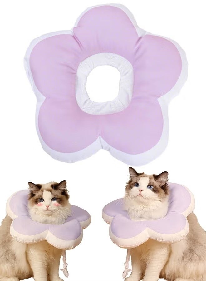 Cat Recovery Cone Collar, Soft Waterproof Elizabethan Collar for Cats and Kittens, Protective Cone for Surgery Wound Healing, Adjustable Pet E-Collar - Image 1