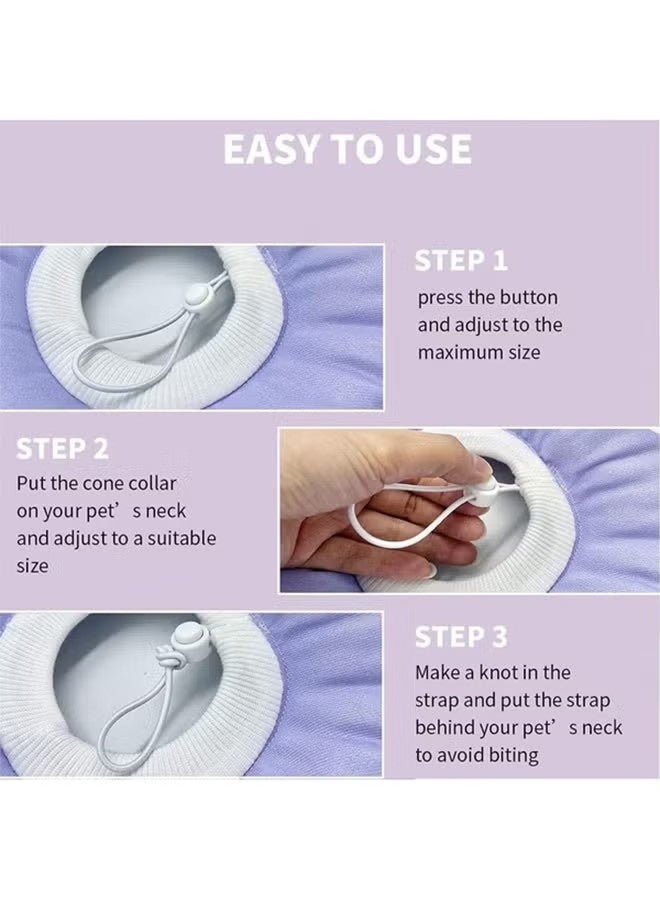 Cat Recovery Cone Collar, Soft Waterproof Elizabethan Collar for Cats and Kittens, Protective Cone for Surgery Wound Healing, Adjustable Pet E-Collar - Image 4