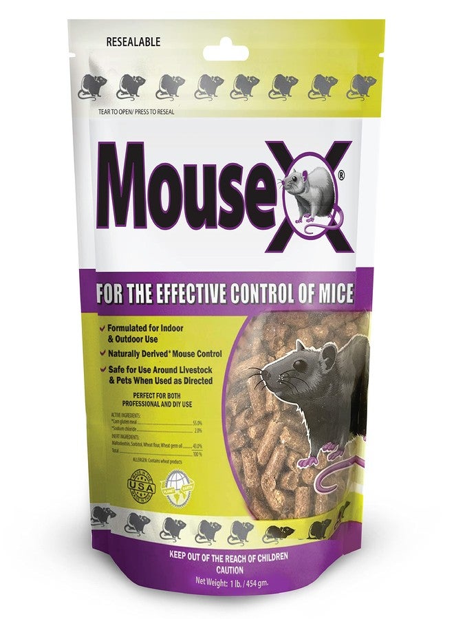 MouseX 620201 Eco Clear Products Humane All-Natural Non-Toxic Mouse Killer Pellets Bag, 1 lb. - Image 1
