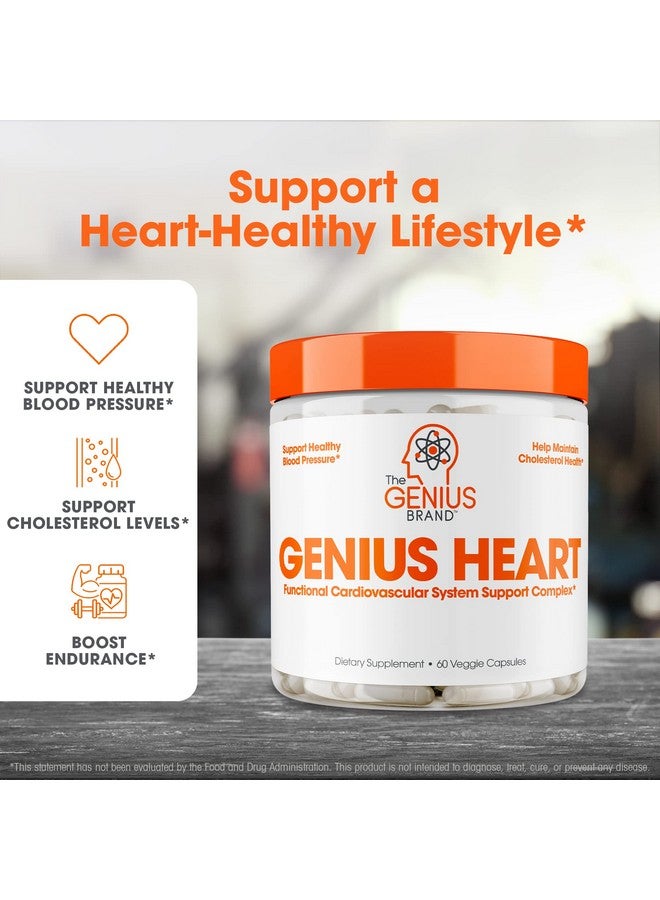 ذا جينيس براند العلامة التجارية جينيوس - جينيوس هارت، 60 حبة نباتية - مكمل غذائي طبيعي للدعم قد يساعد في خفض مستويات الكوليسترول وتحسين ضغط الدم الصحي - مستخلص بذور العنب وفيتامين ك2 ومادة كيو 10 المساعدة - Image 3