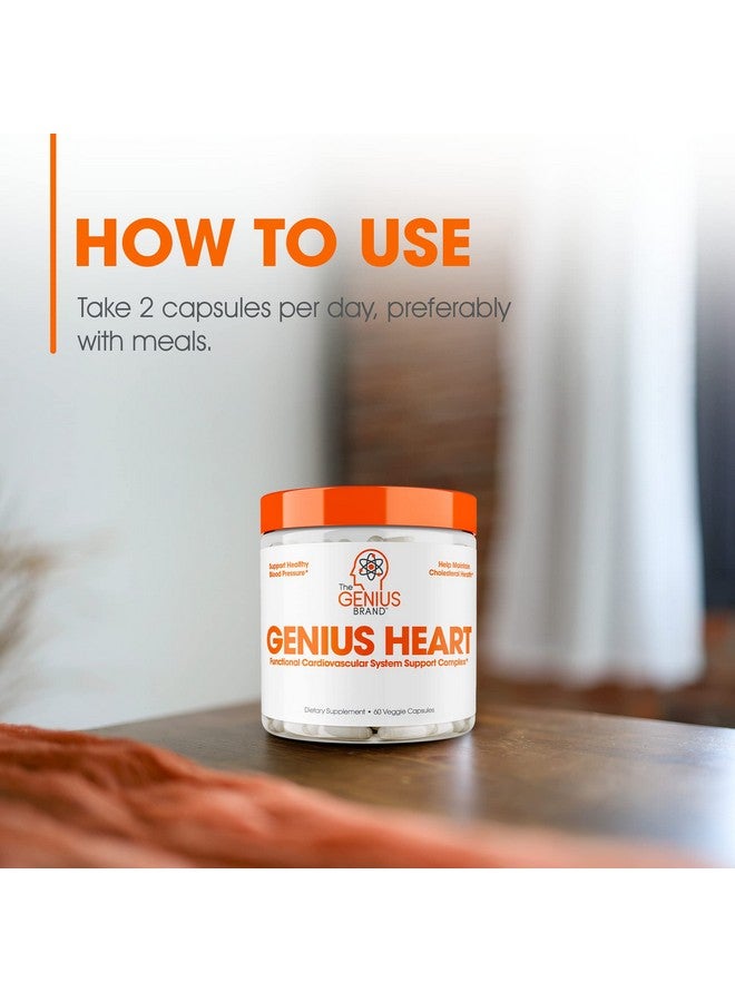 ذا جينيس براند العلامة التجارية جينيوس - جينيوس هارت، 60 حبة نباتية - مكمل غذائي طبيعي للدعم قد يساعد في خفض مستويات الكوليسترول وتحسين ضغط الدم الصحي - مستخلص بذور العنب وفيتامين ك2 ومادة كيو 10 المساعدة - Image 5