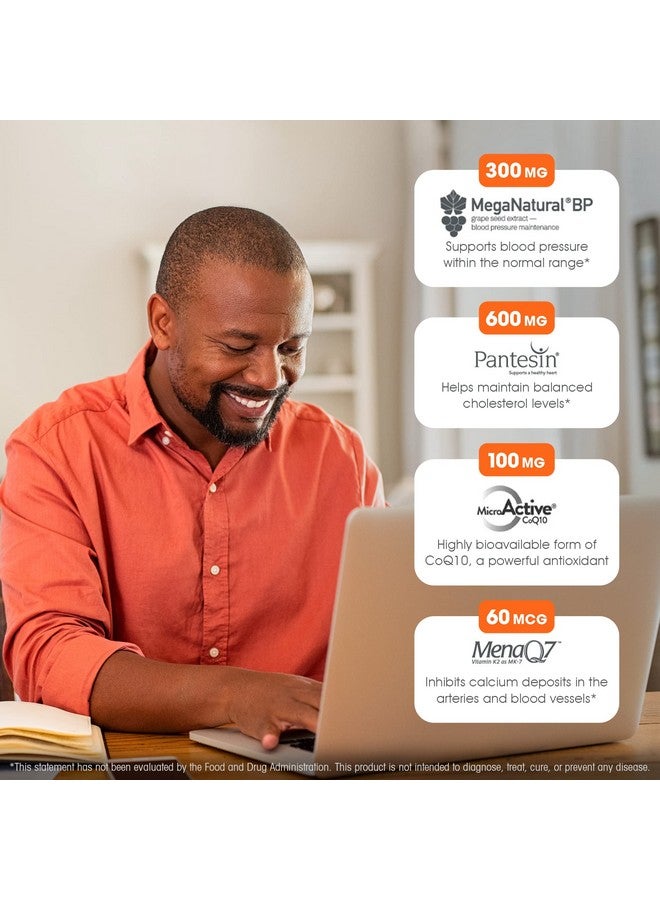 ذا جينيس براند العلامة التجارية جينيوس - جينيوس هارت، 60 حبة نباتية - مكمل غذائي طبيعي للدعم قد يساعد في خفض مستويات الكوليسترول وتحسين ضغط الدم الصحي - مستخلص بذور العنب وفيتامين ك2 ومادة كيو 10 المساعدة - Image 4