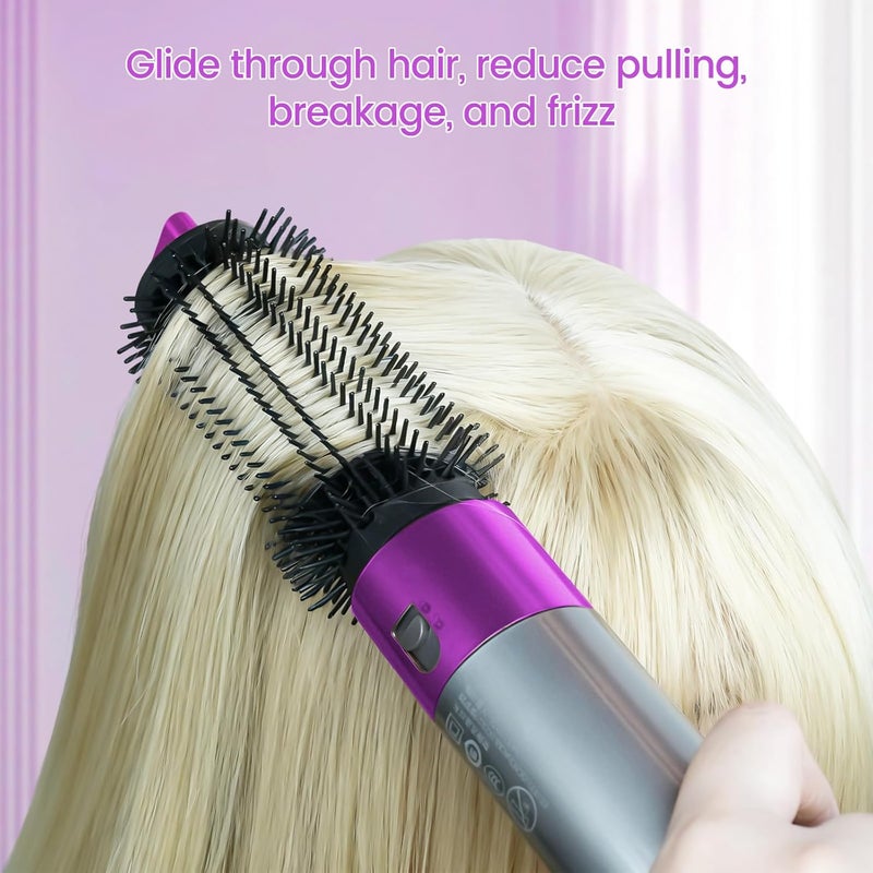 ZEPHBLOW Upgraded Round Volumizing Brush for Dyson Airwrap, Round Brush Attachment Compatible with Airwrap HS01/05/08, Flexible Bristles for Root Lift Volume Frizz Control Styling Volumizing, Rose - Image 4