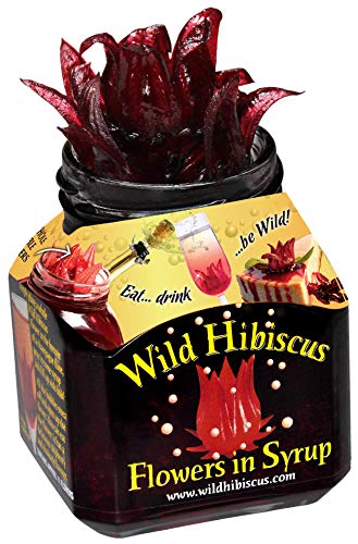 Wild Hibiscus Flowers in Syrup | 8.8 oz (250 g) Jar | Hand-Crafted Whole Hibiscus Flowers in Sweet Syrup | Perfect for Cocktails, Desserts & Gourmet Garnishes [Pack of 3] - Image 2