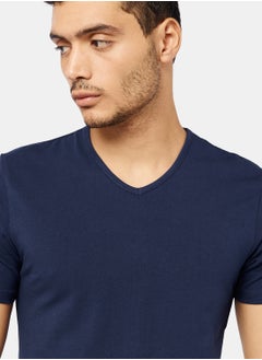 DICE Dice Men’s V-Neck short sleeve solid Undershirt  - Image 3
