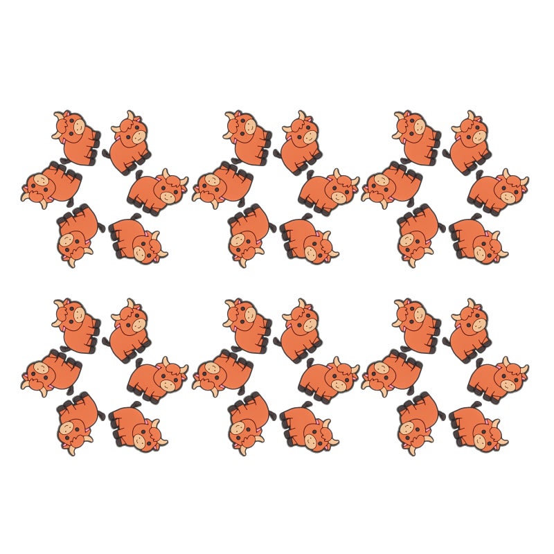 40pcs Pencil Charms: Cute Pencil Topper for Kids Animal Cattle Shaped Clips Cute Charms for School Classroom Prizes Present Stuffer Bags - Image 3