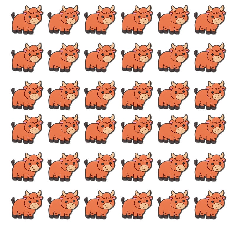 40pcs Pencil Charms: Cute Pencil Topper for Kids Animal Cattle Shaped Clips Cute Charms for School Classroom Prizes Present Stuffer Bags - Image 4