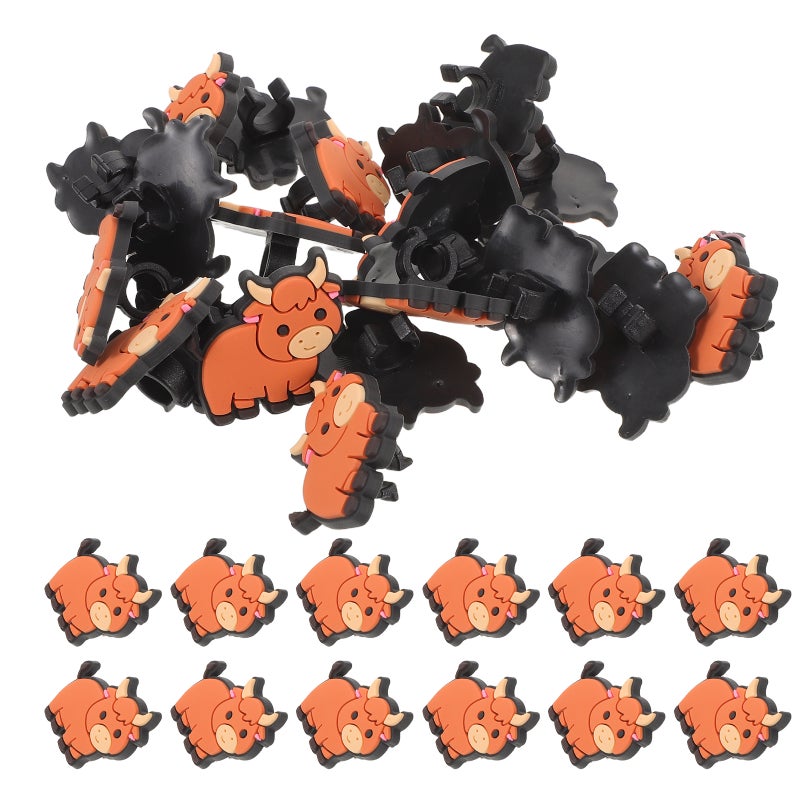 40pcs Pencil Charms: Cute Pencil Topper for Kids Animal Cattle Shaped Clips Cute Charms for School Classroom Prizes Present Stuffer Bags - Image 1