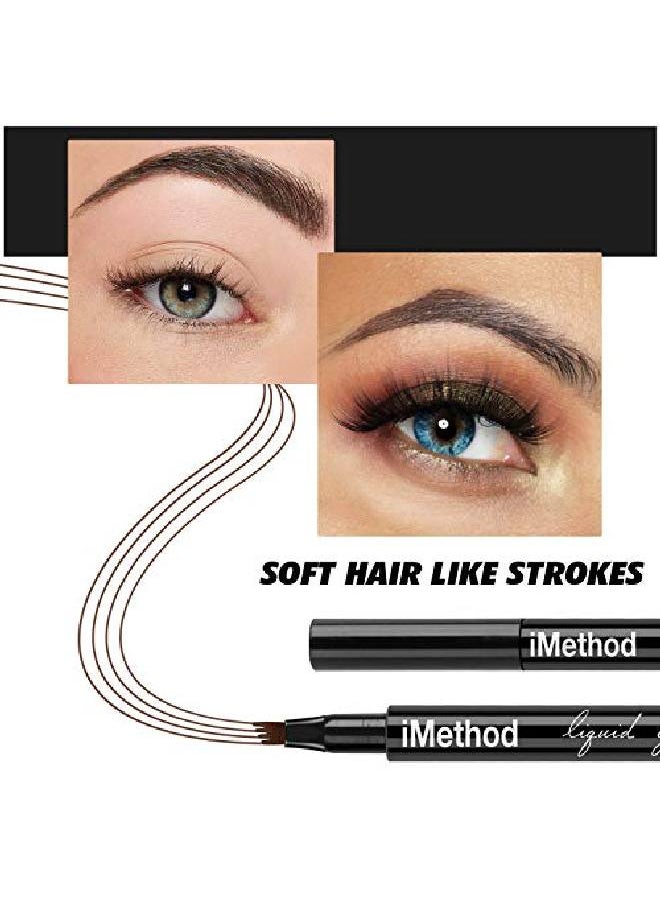 iMethod - Imethod Eyebrow Pen - Imethod Eye Brown Makeup, Eyebrow Pencil With A Micro-Fork Tip Applicator Creates Natural Looking Brows Effortlessly And Stays On All Day, Light Brown - Image 1