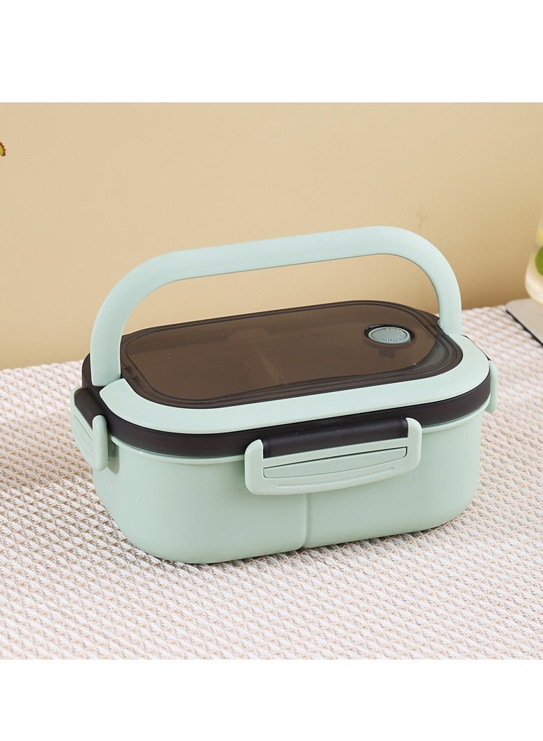 Double-layer lunchbox Students can enter the microwave lunch box green