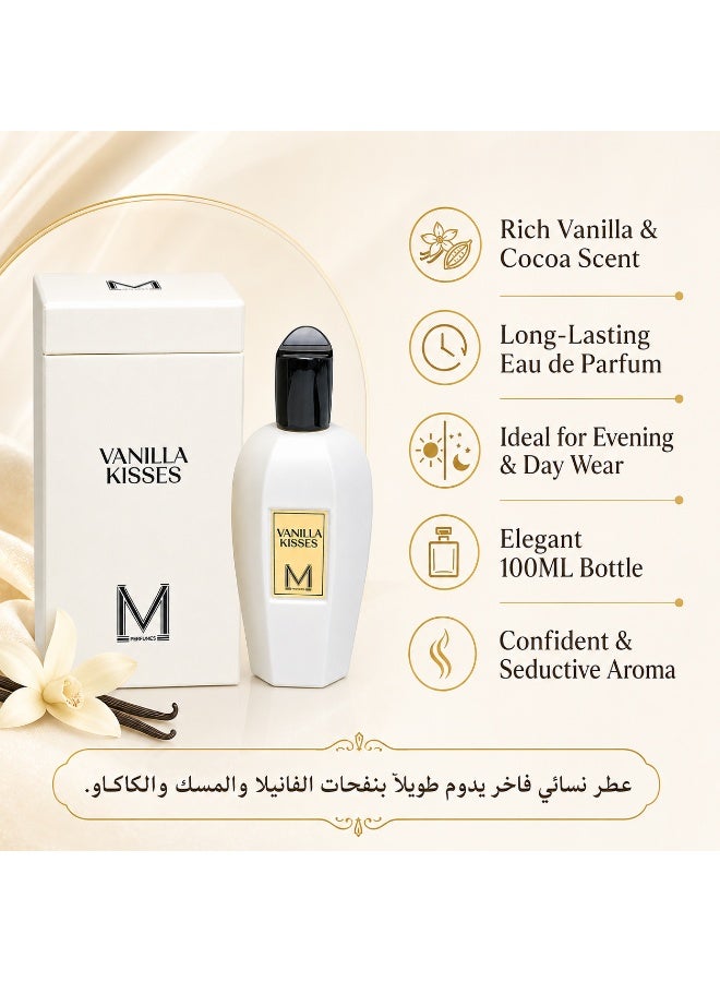 VM PERFUMES Vanilla Kisses Eau de Parfum for Women 100ml – Luxurious Vanilla, Musk & Cocoa Fragrance - Image 3