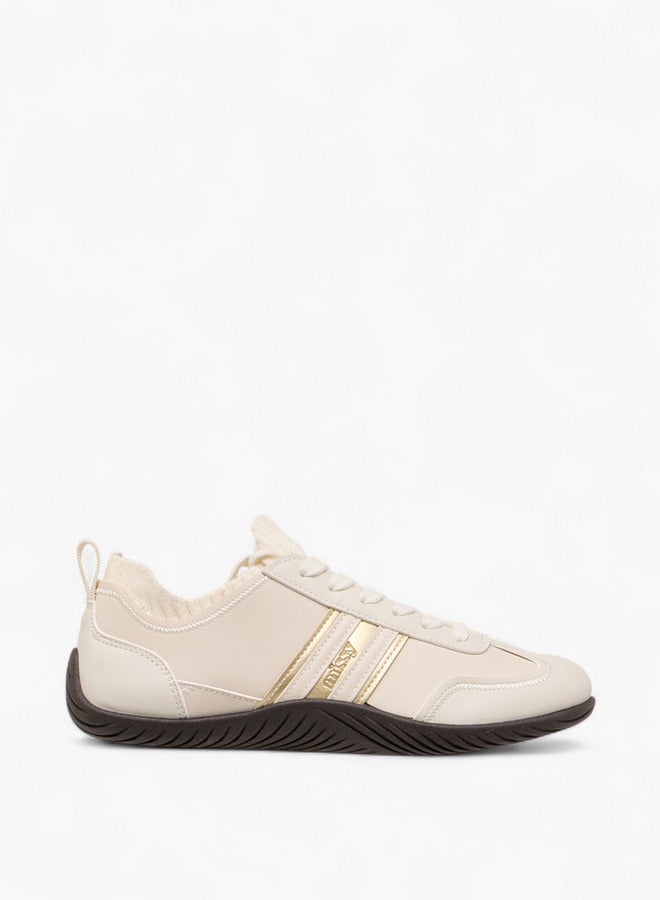 MISSY Women Panelled Lace-Up Sneakers with Pull Tab  - Image 3