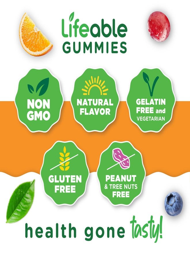 Lifeable Vitamin B6 Gummies | 100mg | Great Tasting VIT B6 Supplement | Vegan B6 Vitamins for Nerve Support Supplement | Vitamin B 6 for Adults, Men, Women | 60 Gummies - Image 4