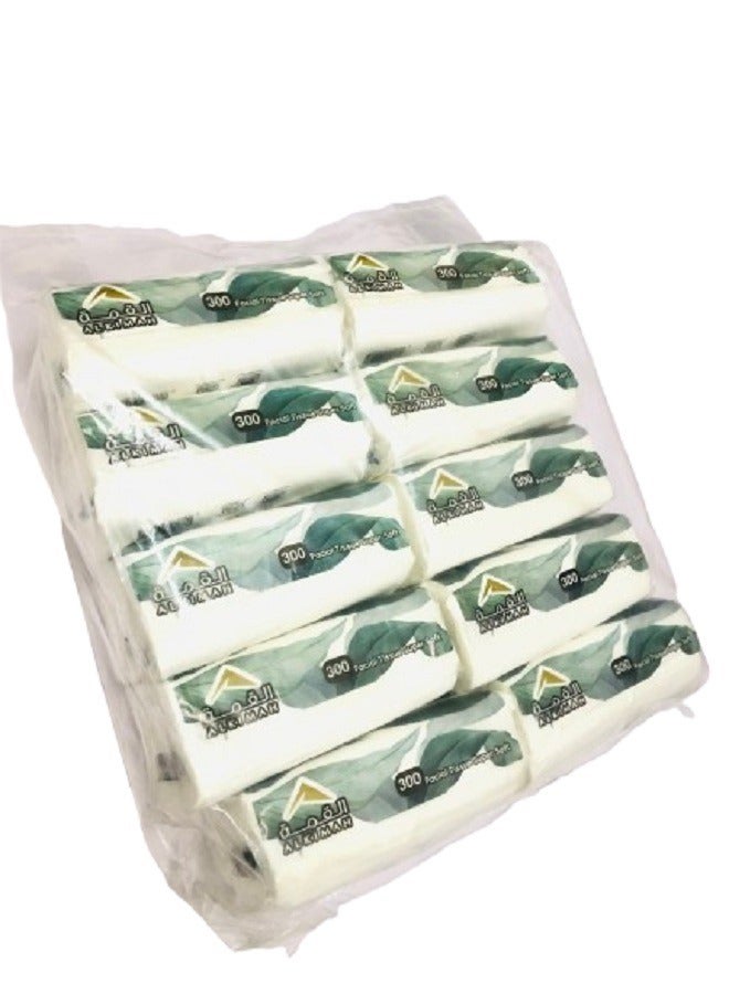 Soft Tissue 300 Single Sheets Pack of 10