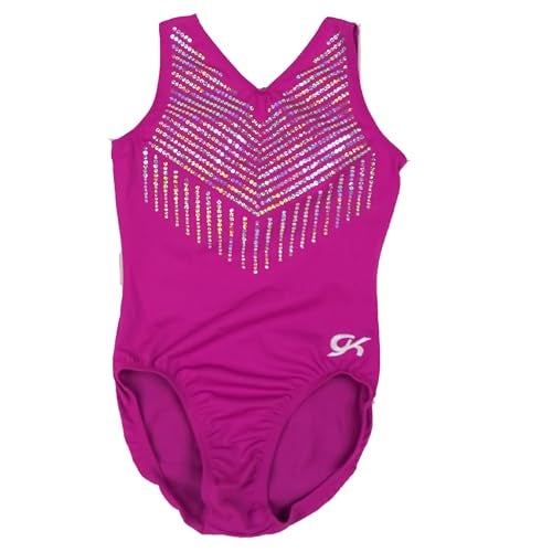 GK Girls Pink Diamonds Gymnastics Leotard – Durable Sleeveless Dance & Ballet Outfit with No-Slip Leg Line, Stretch Fit, & Competition Comfort (AL, Pink) - Image 4