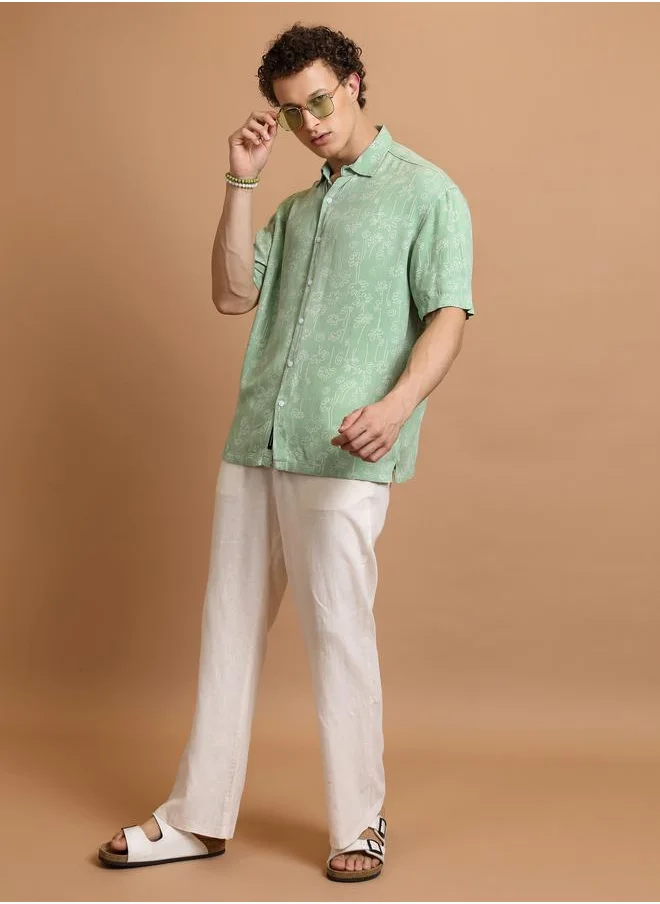 كيتش Oversized Floral Print Casual Shirt by Styli