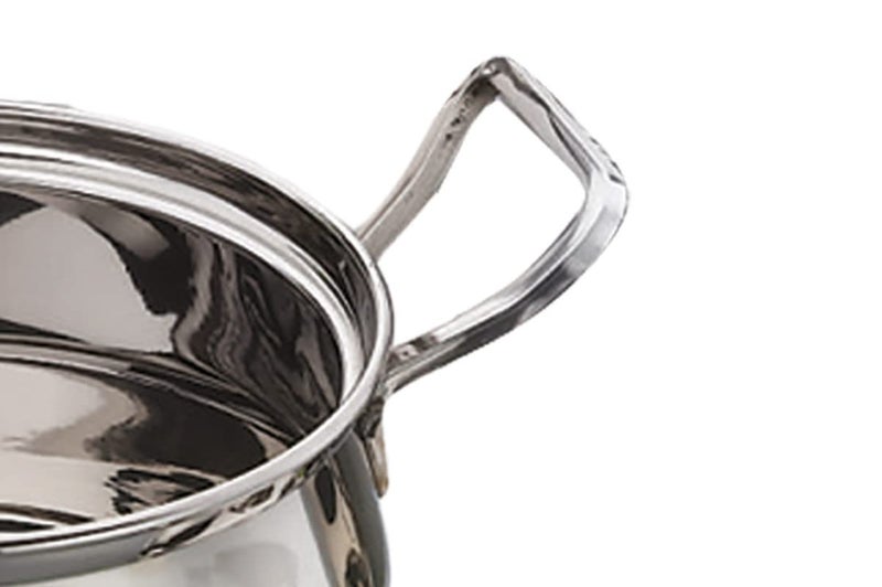 JVL Stainless Steel Cooking Pot/Handi with Lid & Handle Set 850, 1300, 2200 ml, 3-Piece, for Cooking, for Kitchen, and Serving, JVL-AP-P1 - Image 4