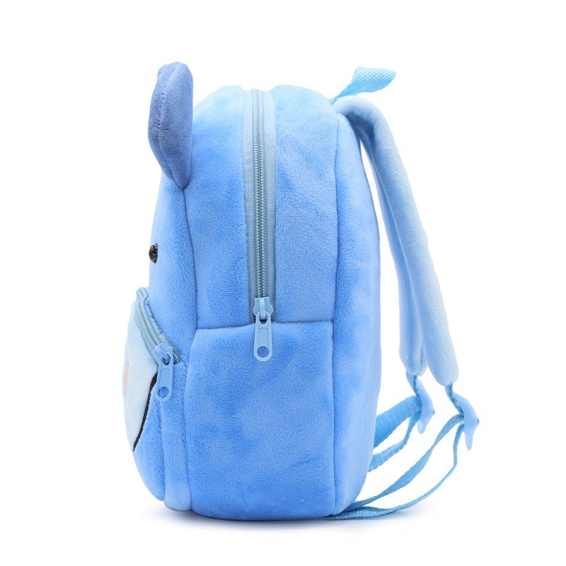 Plush Kids Backpack, Hippo Animal Design, Soft Lightweight School Bag for Toddlers and Preschool Kids - Image 3