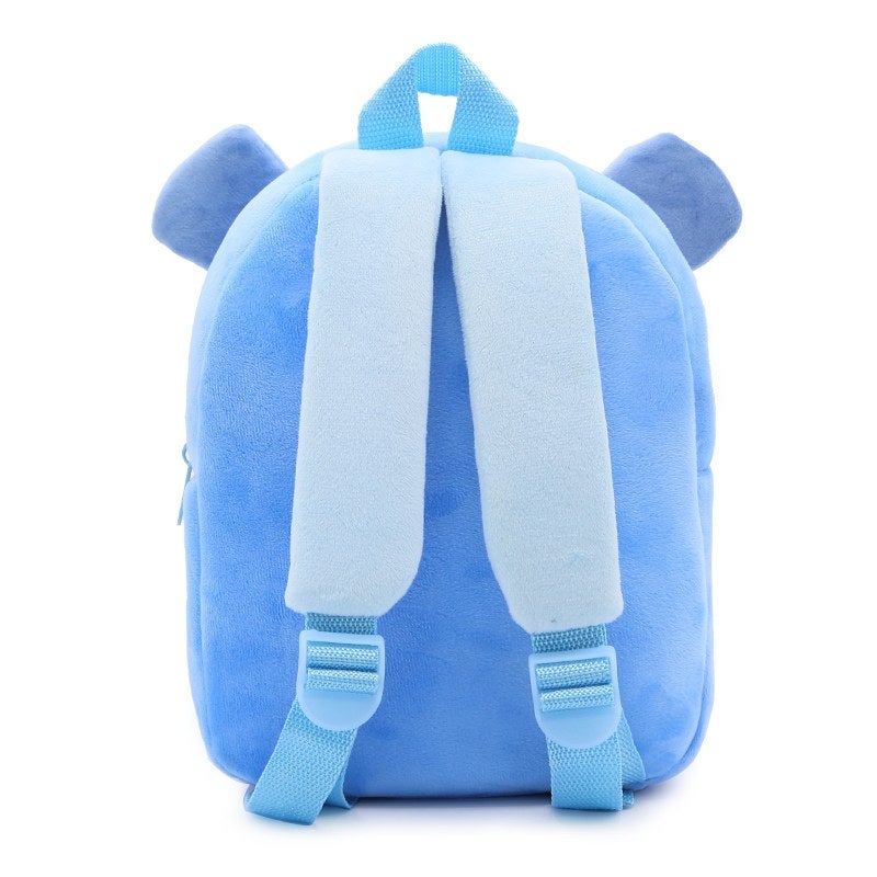 Plush Kids Backpack, Hippo Animal Design, Soft Lightweight School Bag for Toddlers and Preschool Kids - Image 4