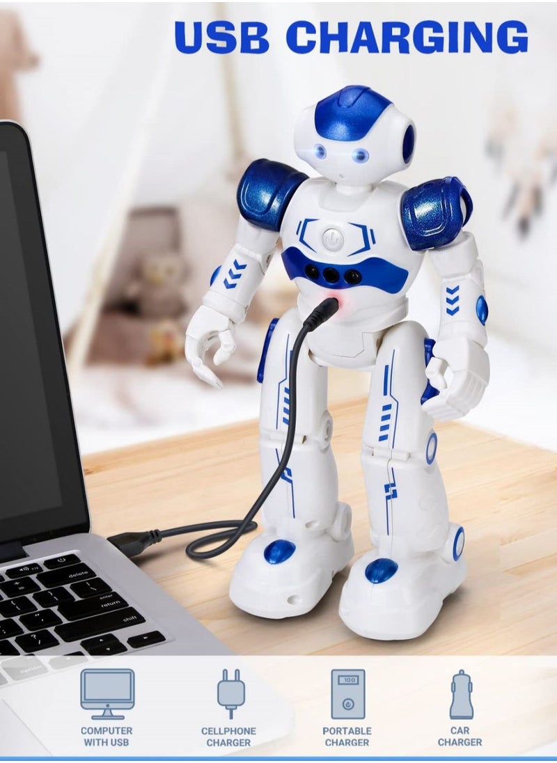 Cool Baby COOLBABY Children's Remote Control Robot Toy Rechargeable Sensing Dancing Walking Singing Blue  - Image 4