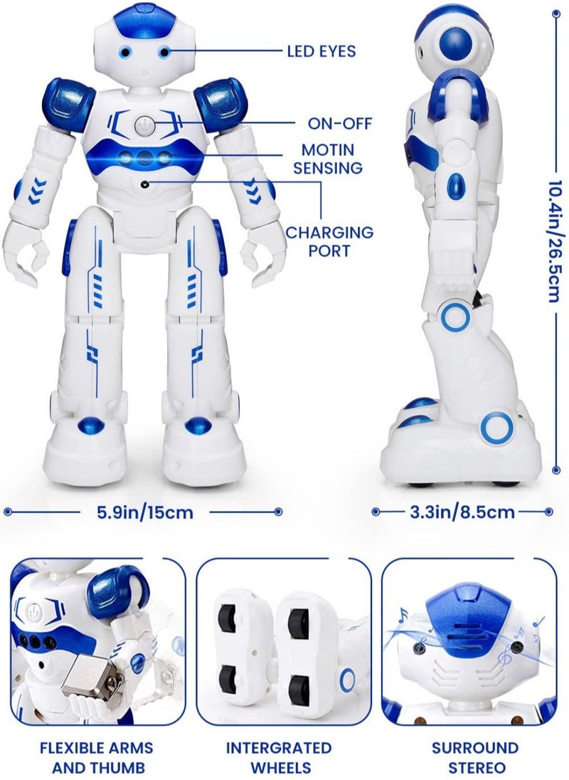 Cool Baby COOLBABY Children's Remote Control Robot Toy Rechargeable Sensing Dancing Walking Singing Blue  - Image 5