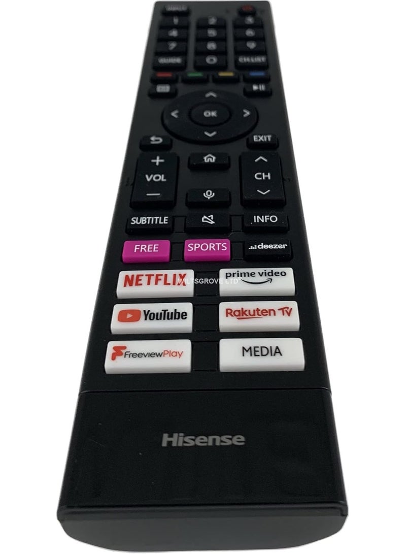 ELTRAZONE جهاز التحكم عن بُعد الصوتي الأصلي ERF3A80 لتلفاز Hisense T304493 HT304493 4K UHD الذكي - 43A6BGTUK 50A6EGTUK 55A6EGTUK 55A7GQTUK 55E77HQTUK 65A63HTUK 65A7GQTUK 85A66 BGTUK مع بطارية - Image 5