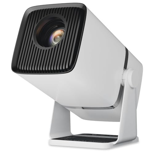 BIGASUO Yuva Go Plus, Full HD 1080p Native, Android/iOS Smart Home Projector 4k Ultra HD, Rotatable Design, Auto & 4D Keystone, etc, WiFi 6 & BT, Screen Mirroring (Bigasuo_W16)
