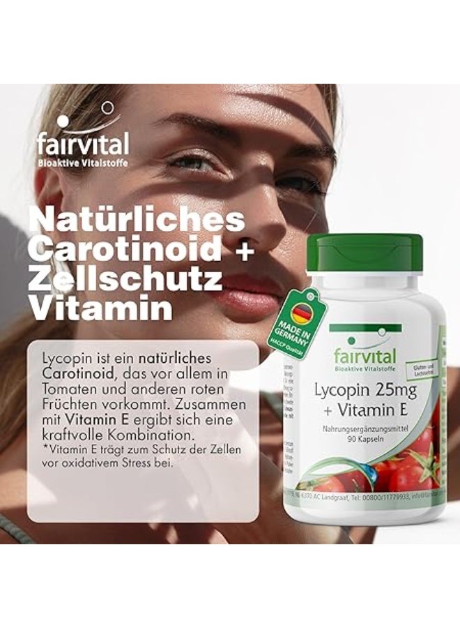 Fairvital Lycopene Capsules 25 mg • Vitamin E • 90 Capsules • Antioxidant Support • Skin & Heart Health • Micro-Encapsulated • Easy to Swallow • 100% Vegan - Image 2