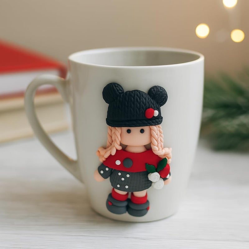 B&D Polymer Clay Mug with Character Design - Image 3