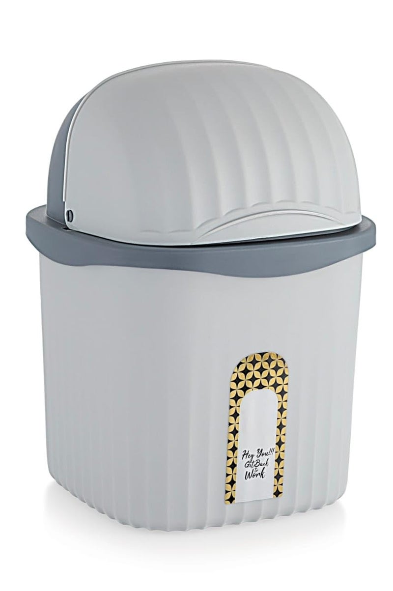 SBA PRIME Plastic Swing Lid Dustbin for Home Office Kitchen Bathroom Table Desk Garbage Waste Bin Small Size (Multicolor) - Image 3