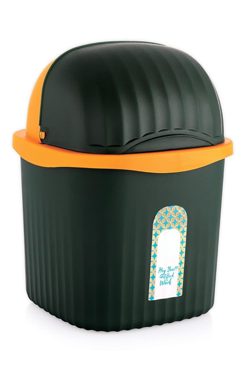 SBA PRIME Plastic Swing Lid Dustbin for Home Office Kitchen Bathroom Table Desk Garbage Waste Bin Small Size (Multicolor) - Image 4