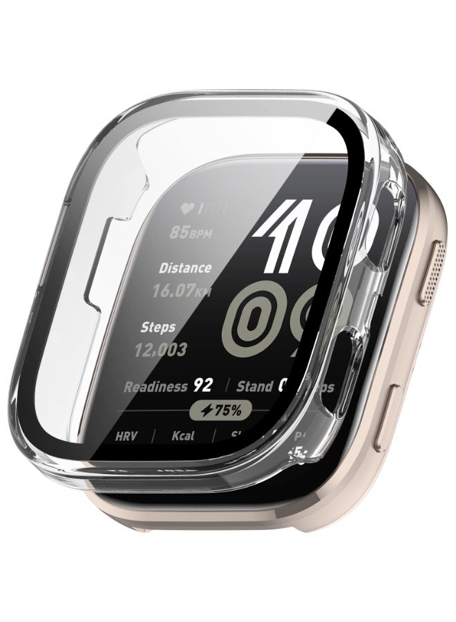 بيوينتي Amazfit BIP 6 خفف من الزجاج غطاء حماية + PC الصلب غطاء حماية الغطاء الواقي من الصدمات متوافق مع Amazfit BIP6 حامي الملحقات ( شفافة ) - Image 1