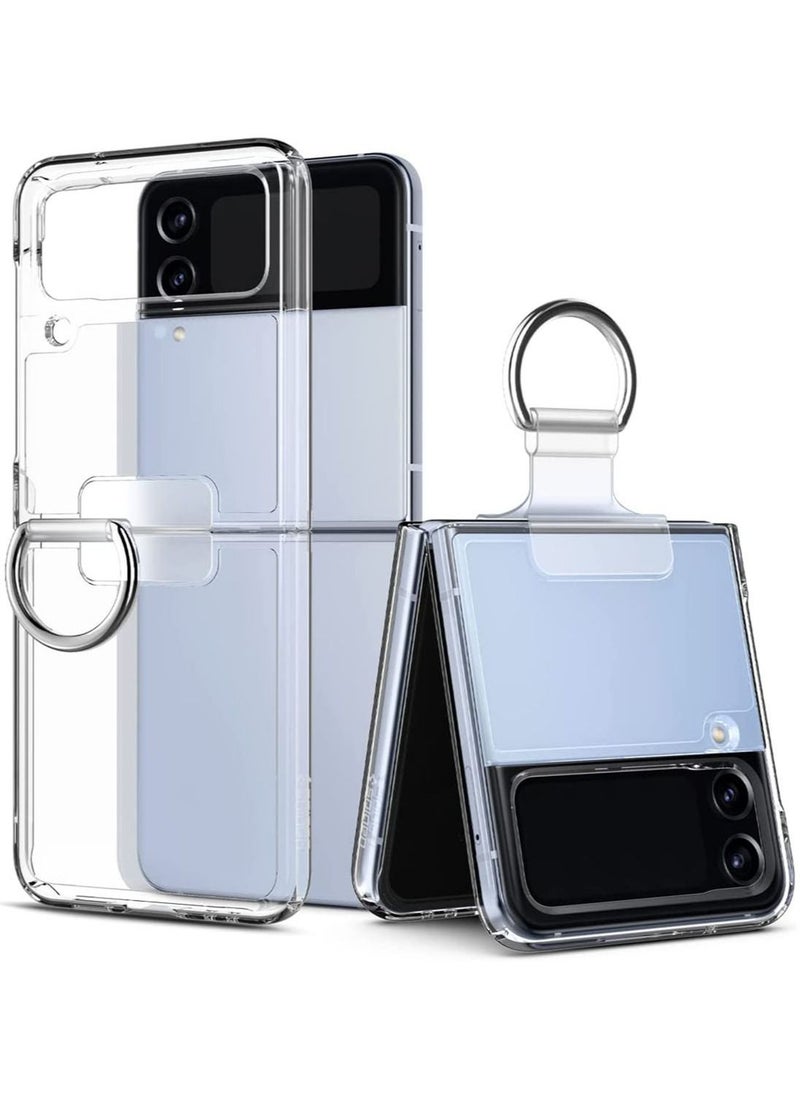 Spigen - Thin Fit Ring My Sketch for Samsung Galaxy Flip 4 Case Cover - Crystal Clear - Image 1
