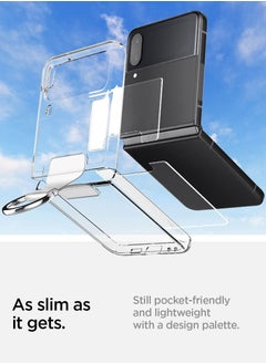 Spigen Thin Fit Ring My Sketch for Samsung Galaxy Flip 4 Case Cover - Crystal Clear  - Image 2
