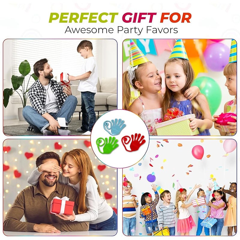 TwCare Jumbo Giant Sticky Hands, 13-in Total Length (2 Pack Assorted) Mega Large Fun Stretchy Silly String Toy for Kid Adult, Stress Anxiety ADHD Relief, Party Favors, Birthday Gift, Classroom Prizes - Image 4