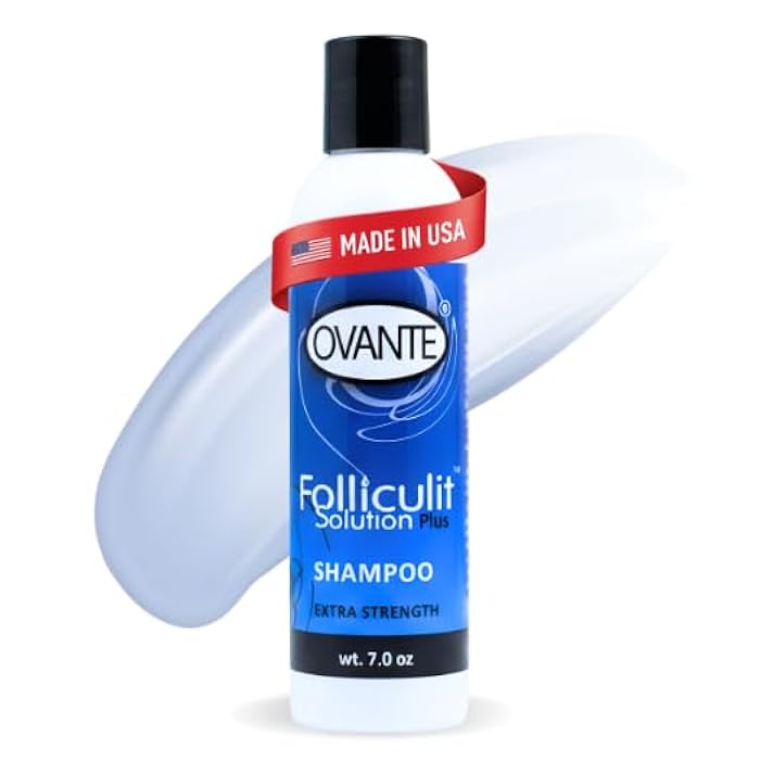 Ovante Folliculiti Shampoo for Men & Women with Scalp Folliculitis, Greasy Hair, Itchy & Flaky Scalp, Extra Strength Folliculitis Treatment Shampoo - 7 fl. oz. - Image 1