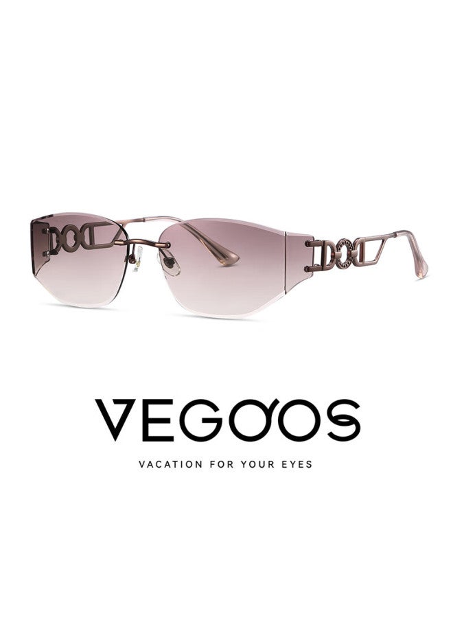 Vegoos High-definition Nylon Fashionless Frame Trendy Cat-eye Sungl For Women, Driving, Vacation, Travel, And Men's Sungl - Image 1