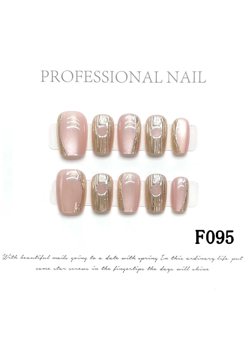 Binzo Beauty - Binzo Beauty Handmade Press On Nails, 10pcs, Nails Art , Acrylic Nails, False Nails, Luxury Collection, Luxury Nails Arts, New Accessories， Wedding Nails，Party Nails. - Image 1