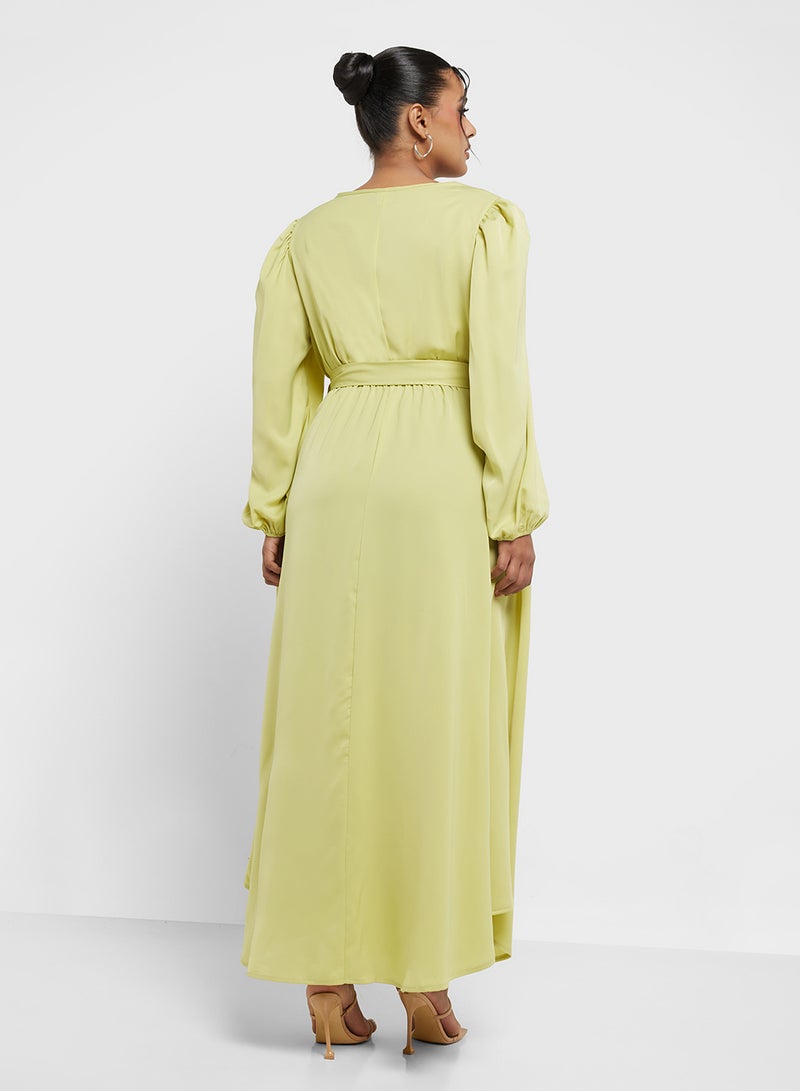 جينجر بلس فستان ماكسي بأكمام - Image 2