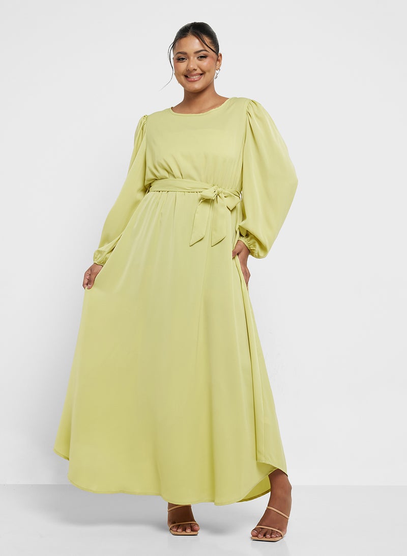 جينجر بلس فستان ماكسي بأكمام - Image 1