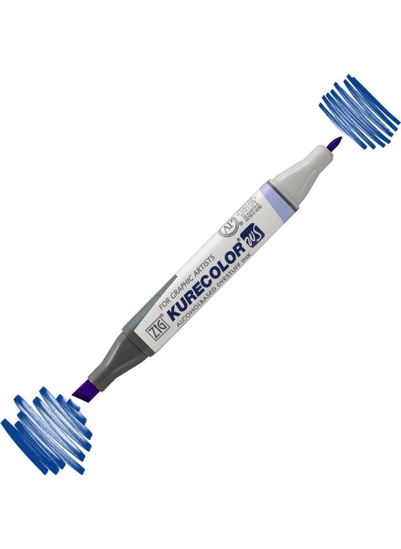 Zig Kurecolor KC3000 Twin S Marker Pen 317 Blue  - Image 2