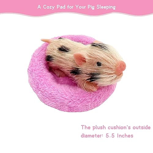 VOLOBE Silicone Piglet with Blue Portable Carrier Bag 5 Inches Realistic Piglet with Sleeping Pad Accessories for Kids Boy Girl Christmas Birthday GiftElla with Bag - Image 5