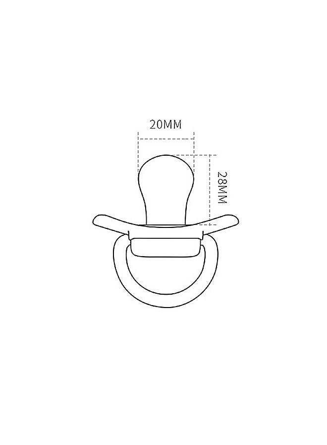 بيوند مجموعة لهايات سيليكون ناعمة ليلية، لهاية أطفال متناسقة مع مشبك لهاية وسلسلة مضادة للسقوط (برتقالي + أزرق) - Image 2