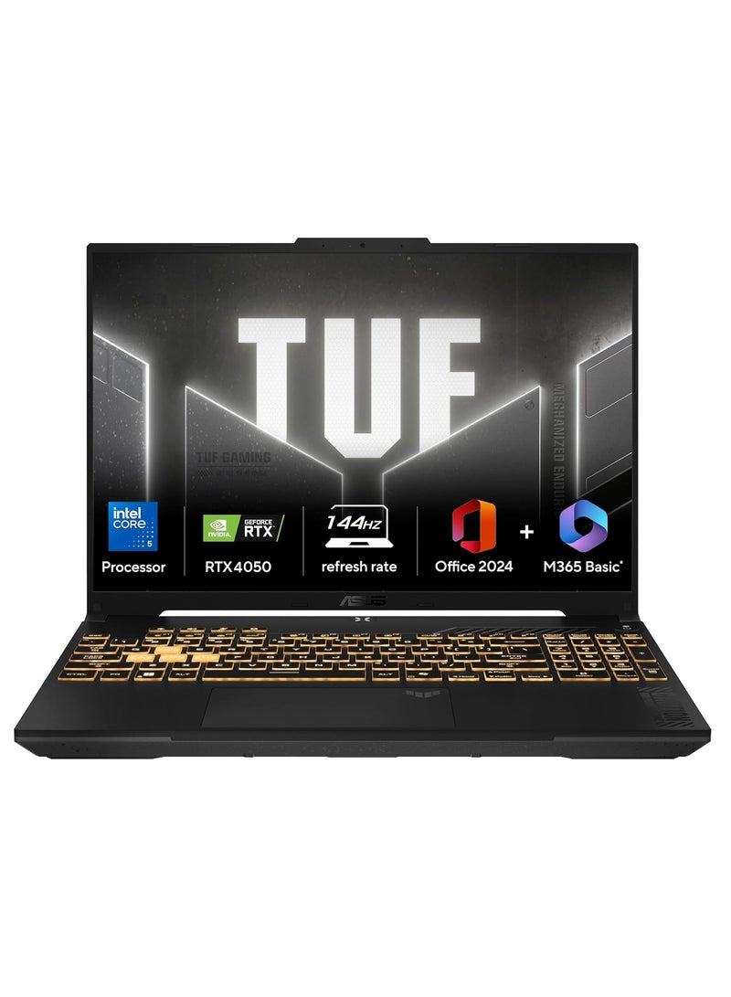 أسوس لابتوب الألعاب TUF Gaming F16 (FX607VU-RL001W) 16 بوصة FHD+ 144Hz – معالج Intel Core 5-210H، 16GB RAM، 1TB SSD، NVIDIA GeForce RTX 3050، Windows 11 Home - Image 1