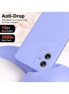 ICARLUS For Motorola Moto G54 5G Case Slim Liquid Silicone Protective Cover Purple  - Image 3