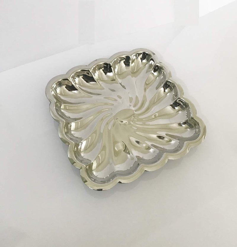 NJ Designer Salad Server Plate Tray Platter Dish, Dry Fruit Platter, Appetizer or Starter Platter, Designer Tray for Home Restaurant Use: 21 x 21 cm - Image 5