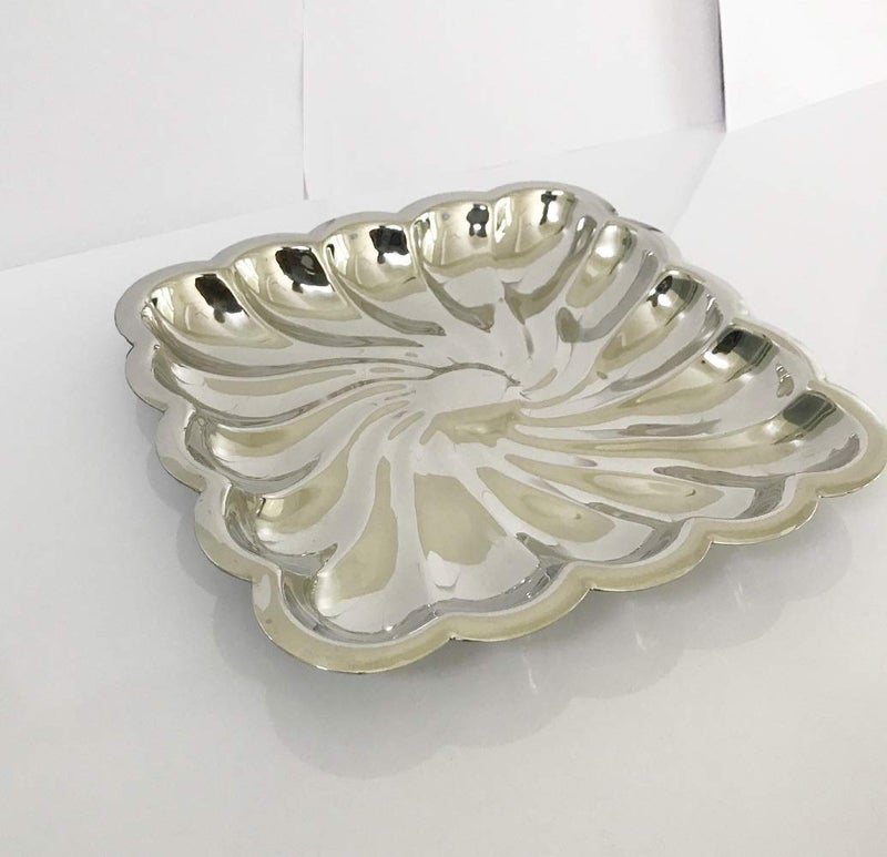 NJ Designer Salad Server Plate Tray Platter Dish, Dry Fruit Platter, Appetizer or Starter Platter, Designer Tray for Home Restaurant Use: 21 x 21 cm - Image 4
