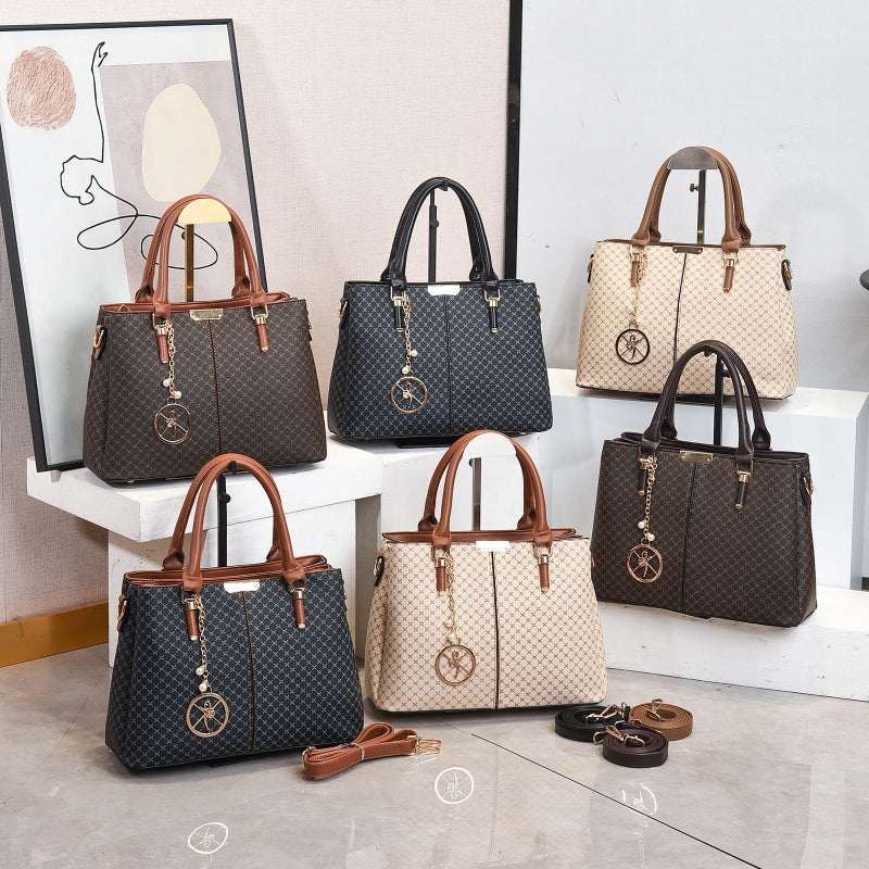 KURGOOL Purse and Handbags for Women, 3 Zip Compartments Tote Bag Designer Shoulder Purse Top Handle Satchel Bags - Image 3