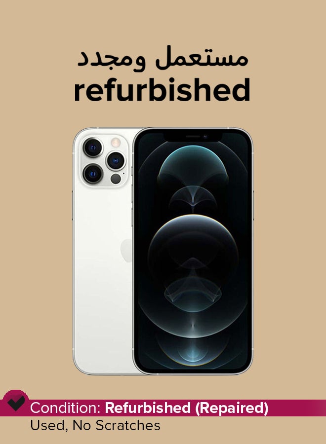 ابل  تم تجديده - iPhone 12 Pro مع FaceTime وسعة 256 جيجابايت باللون الفضي وتقنية 5G - الإصدار العالمي - Image 1